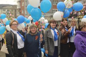 Участие в праздничном  шествии 9 мая 2017 года